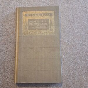 The Golden Books Sonnets From The Portuguese Elizabeth Barrett Browning Tan Gold